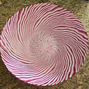 Pink and White Swirl Decorative bowl